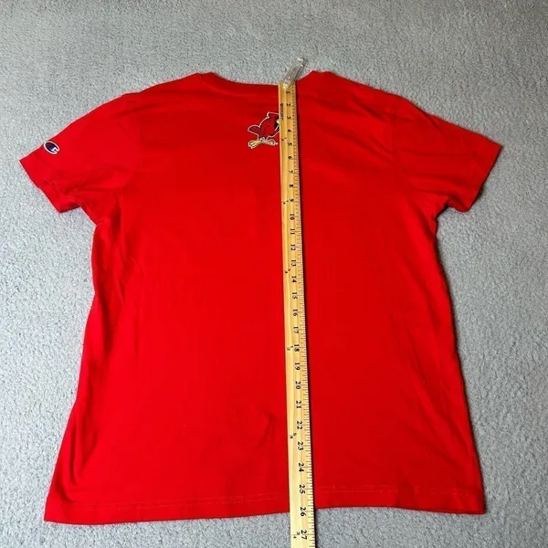 Illinois State Redbirds T Shirt Womens Large Red Champion Short Sleeve Tee‎ - Image 6
