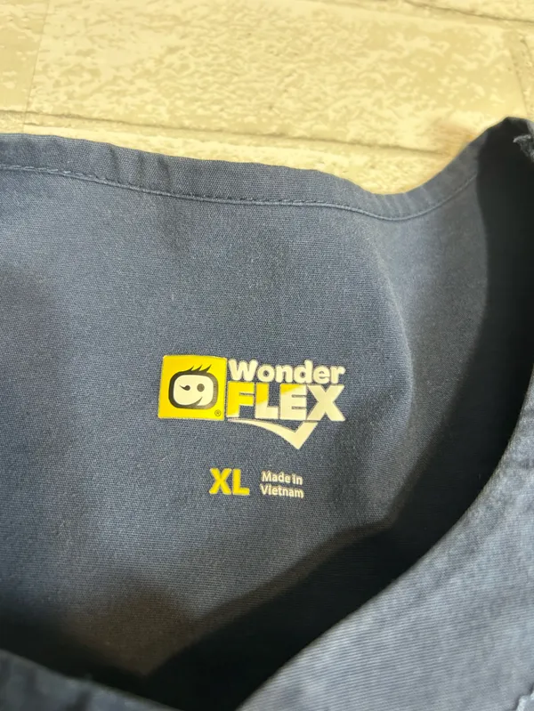 WonderWink Winderflex Women’s Snap-Front Medical Jacket Blue Size XL - Image 5