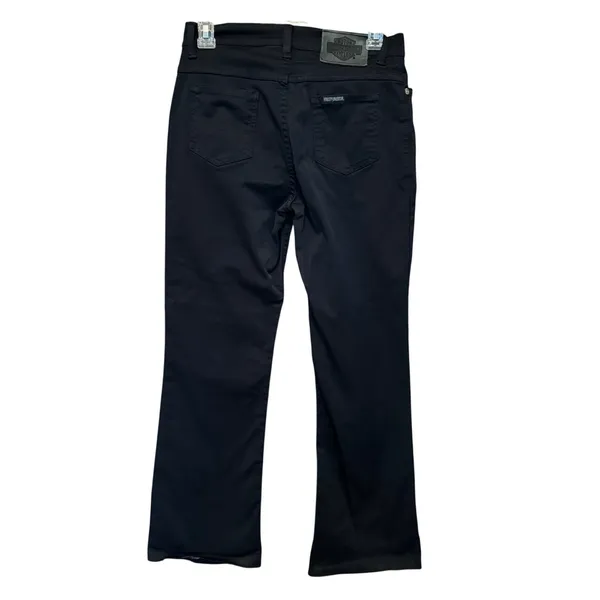 Harley Davidson Black Pants Womens 4 Black Bootcut Moto Biker Y2K‎ Riding Edgy - Image 4