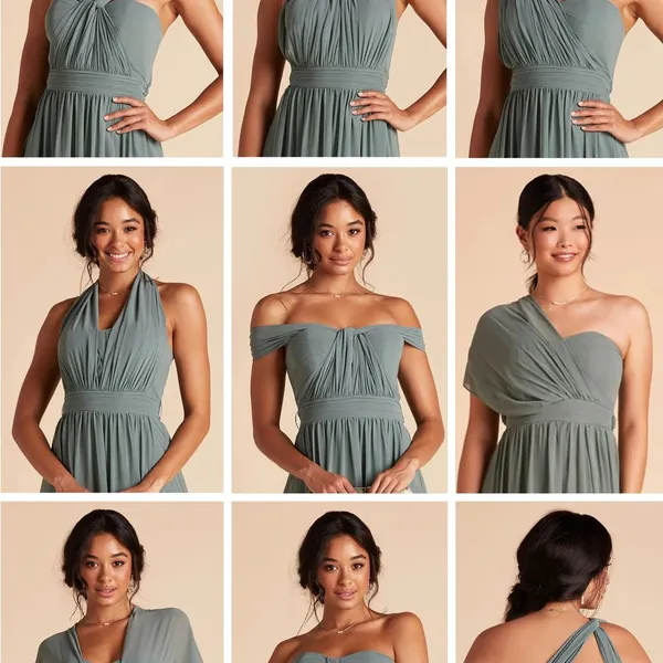 Birdie Grey‎ Convertible Bridesmaid Dress Dark Mauve Size XS Wedding Formal Prom - Image 16