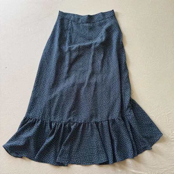 H&M Ditsy Floral high-low Ruffle Hem midi skirt - Image 3