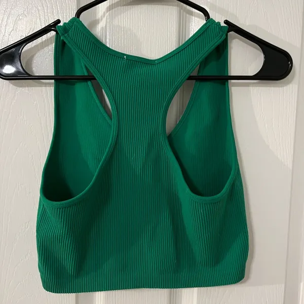 Green Cropped Tank Top Size M - Image 2