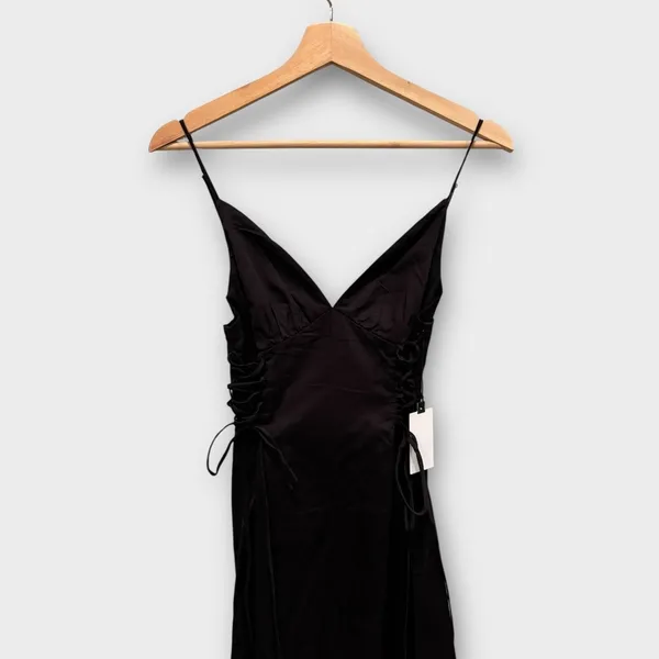 NWT ASTR the Label Lace-Up Cotton Poplin Midi Dress Size Small - Image 7