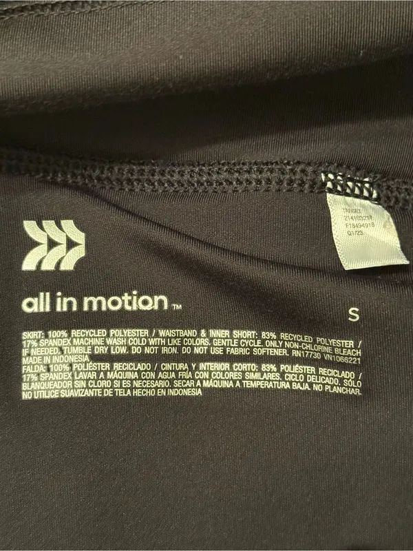 All In Motion Pleated Athletic Mini Skirt in Black - Image 2