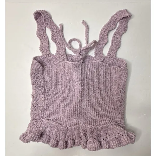 Urban Outfitters Tank Top Womens Girls Size XS Purple Ruffle Cottage Fairy‎ Knit - Image 8