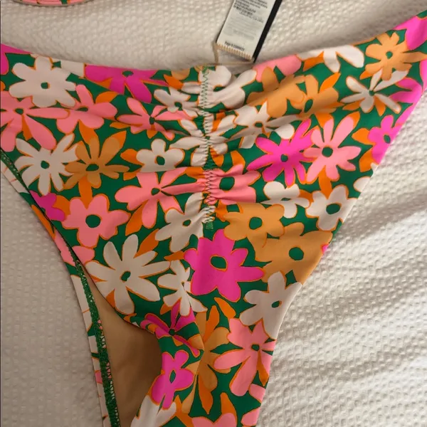Cotton on Body Swim Floral Bikini Set in Pink, Green & White szL - Image 3