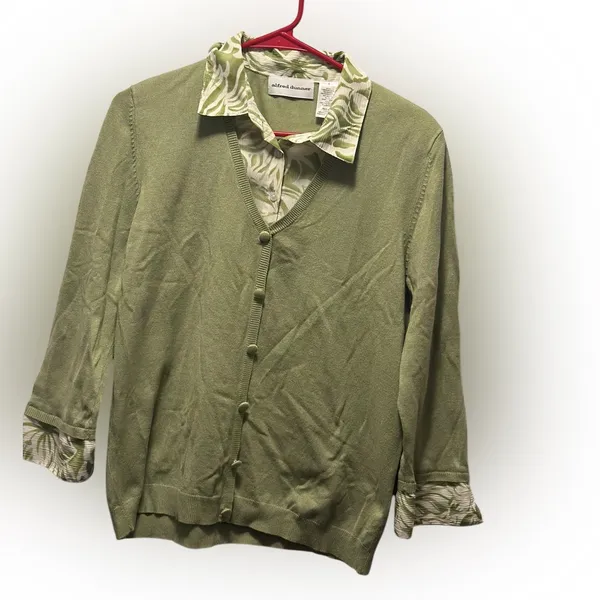 Alfred Dunner Green Patterned Blouse - Image 3