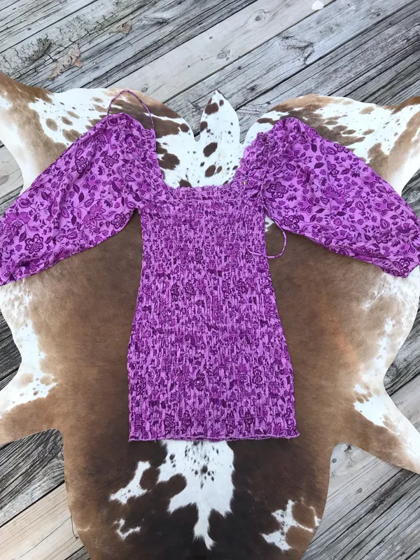 Free People Smock It To Me Mini Dress Sz M - Image 4