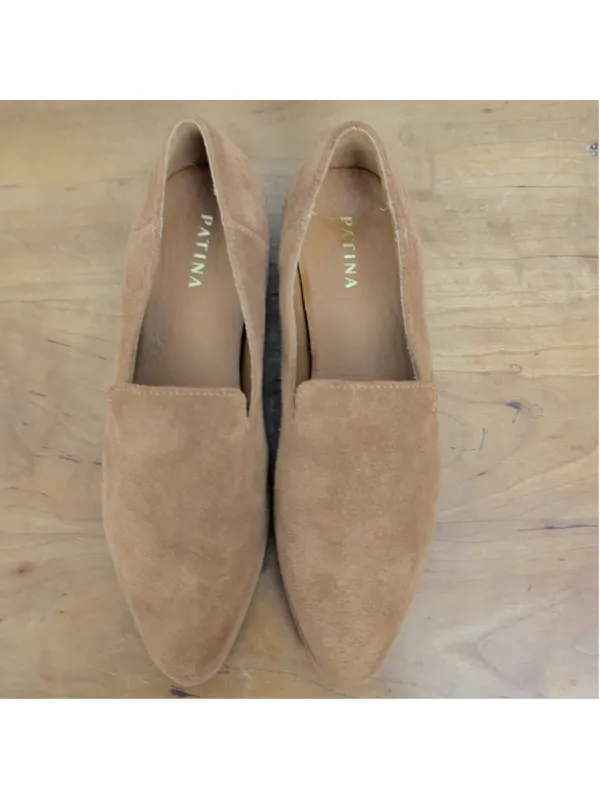 Patina Mexican handmade Leather Suede Finish Ladies' Loafers US 8 EUC - Image 7