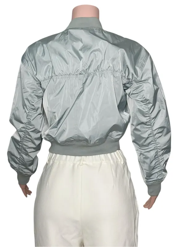 ATHLETA Flex Bomber Jacket, Green, XS - Image 5