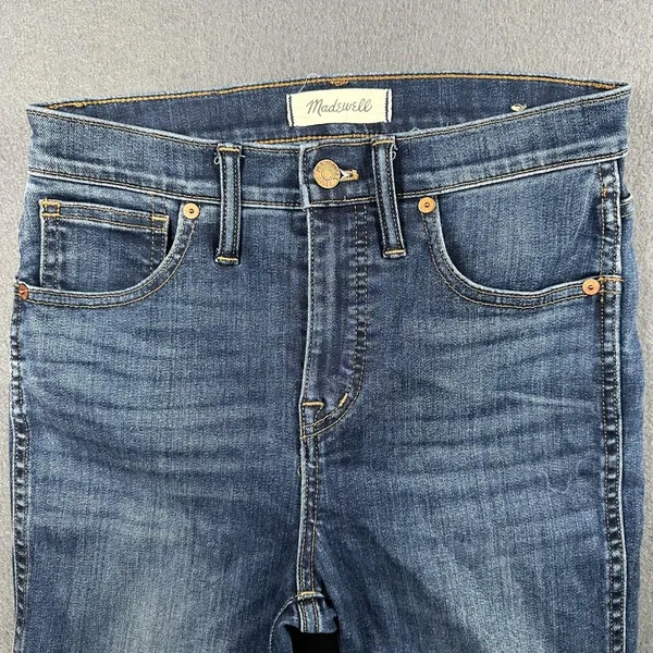 Madewell Jeans Womens 26 Blue 10 Inch High‎ Rise Skinny Stretch Denim G7391 SP20 - Image 4