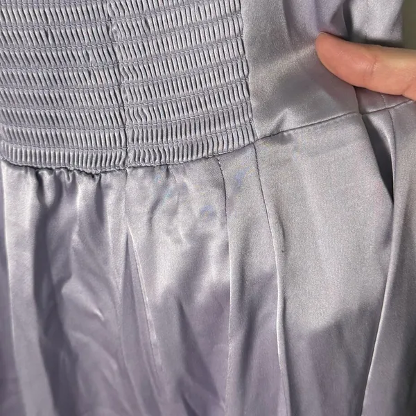 Reformation Lucy Satin Dress in Aura 0 - Image 7
