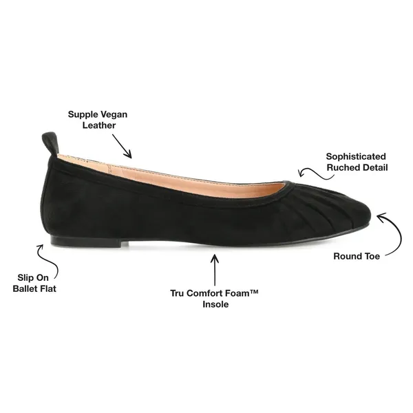 Journee Womens Flats Size 7.5 Black Tannya Slip-On Round Toe Ballet Dress Shoes - Image 11