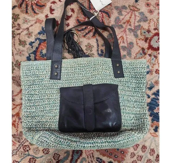 NWT Free People En Riva Raffia Tote One Size $168 - Image 6