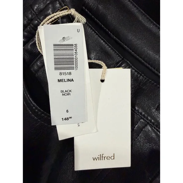 Wilfred Black Melina Faux Leather Pants High Waisted Size 6 Minimalist Edgy - Image 7