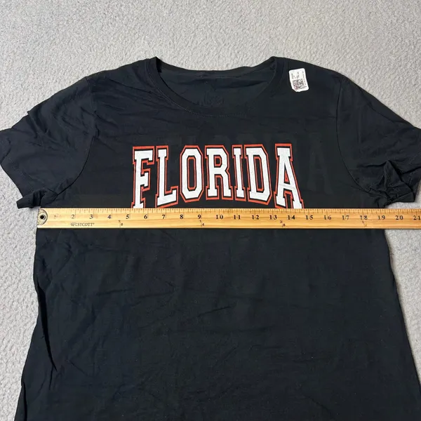 NEW Gildan Florida Graphic T-Shirt Crew Neck Short Sleeve Black‎ Large - Image 4