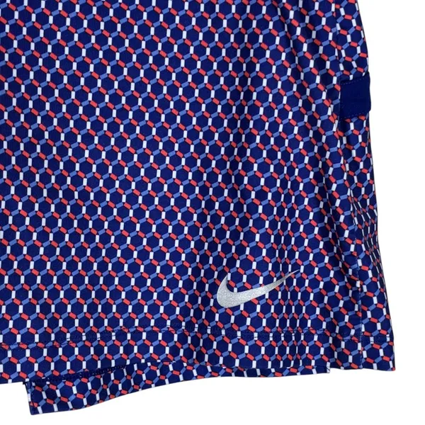 Nike Golf Dri-FIT Geometric Honeycomb Pleated Skort Blue Red Athletic Size M - Image 6