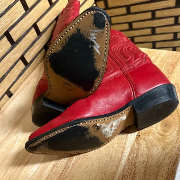 Vittorio Ricci Red Western‎ Cowgirl Boots Size 5 - Image 11
