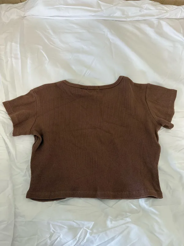 NWT Delilah’s ribbed tee Brown Size M - Image 2
