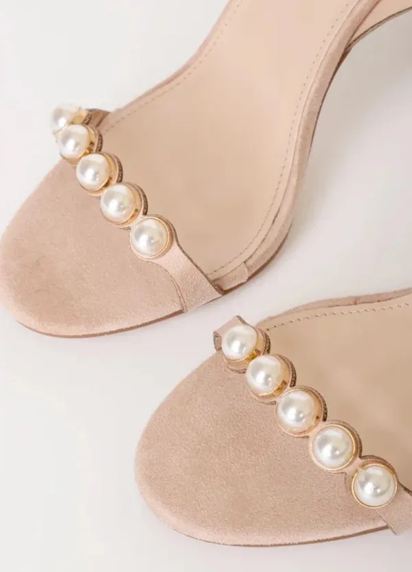 Lulus Marissa Light Nude Suede Heels - Image 4