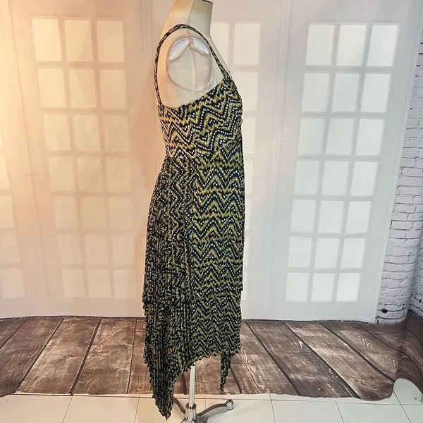 ALC Frank Multicolor Kendall Silk Sleeveless Asymmetrical Lined Sundress Size 8 - Image 7