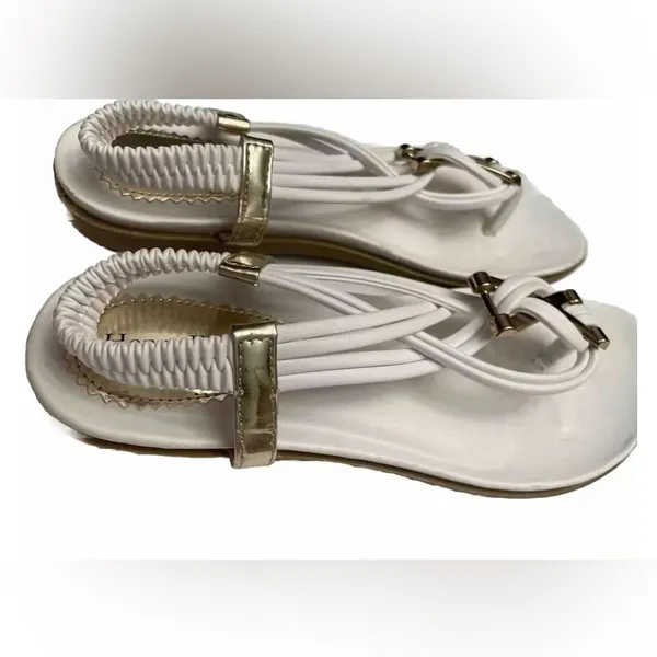 Henry Ferrera Women's LA Best White Slingback Sandals Size 7.5 - Image 4