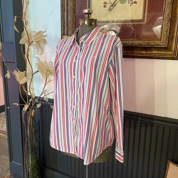 Ralph Lauren Black Label Striped Cotton Broadcloth Button Down Shirt - L 🧡🎀 - Image 4