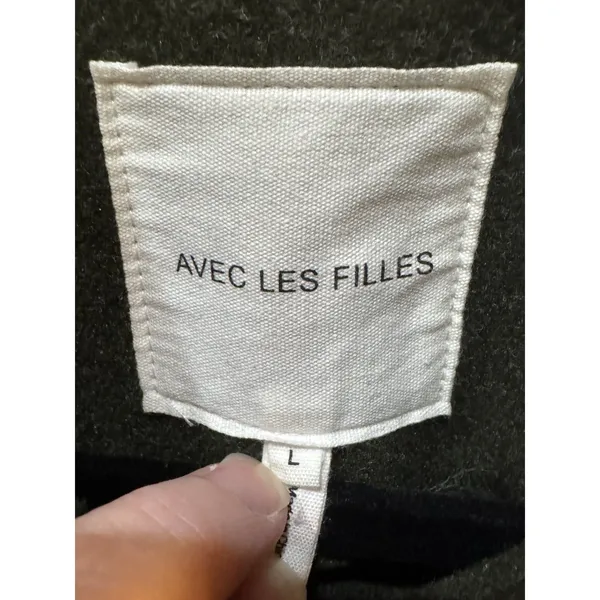 Avec‎ Les Filles Women Size Large Zip Up Utility Jacket Pockets Olive Green - Image 4