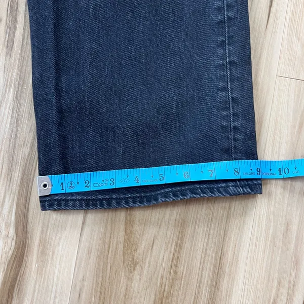 Abercrombie & Fitch black high rise curve love relaxed Jeans size 2R/26 - Image 8