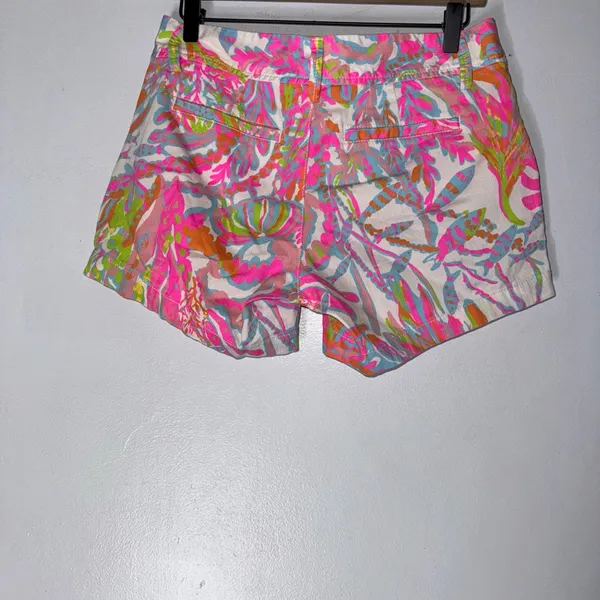 Lilly‎ Pulitzer Callahan Shorts Scuba To Cuba Neon Size 2 - Image 2