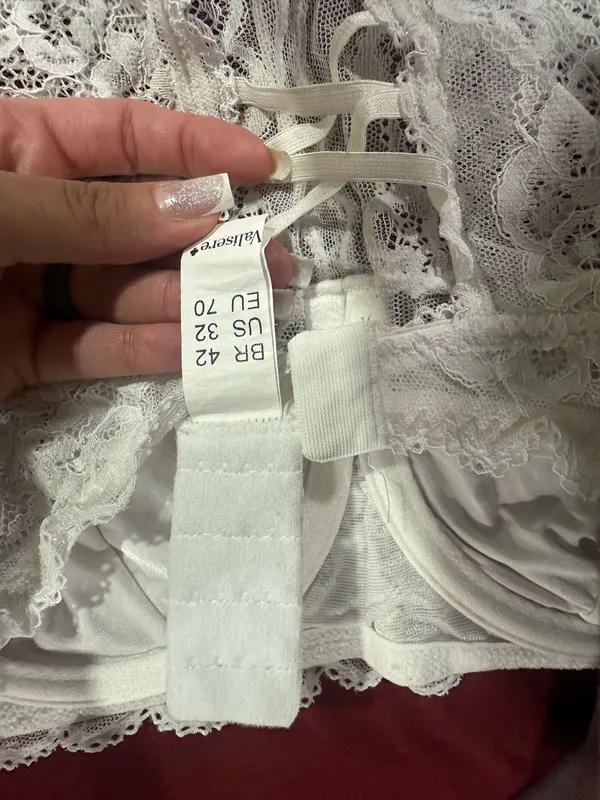 Boho cropped lace top White - Image 3