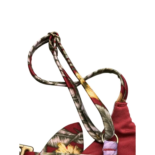 Aeropostale‎ Womens Burgundy Tropical Floral Tie Front Bikini Set XS 8169 - Image 5