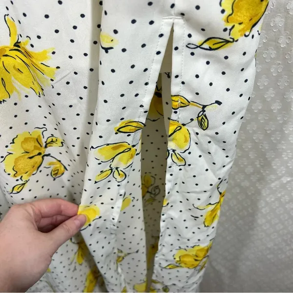 Abercrombie &‎ Fitch NWT White Yellow Romantic Floral Maxi Slip Dress - Image 3