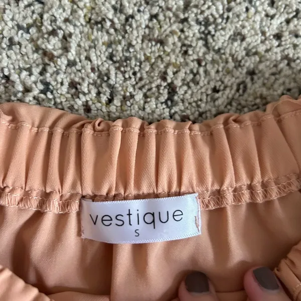 Vestique Pink Bubble Mini Skirt Tiered Ruffled Cocktail - Image 2