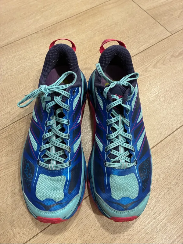 Hoka Women’s Mafate Speed 2 Blue Pink Trail Running Shoe Sneaker Size 9.5 - Image 4