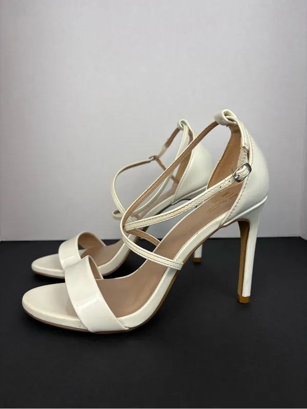 Mix No. 6 Women's Strappy High Heel Sandals in Cream - Image 10