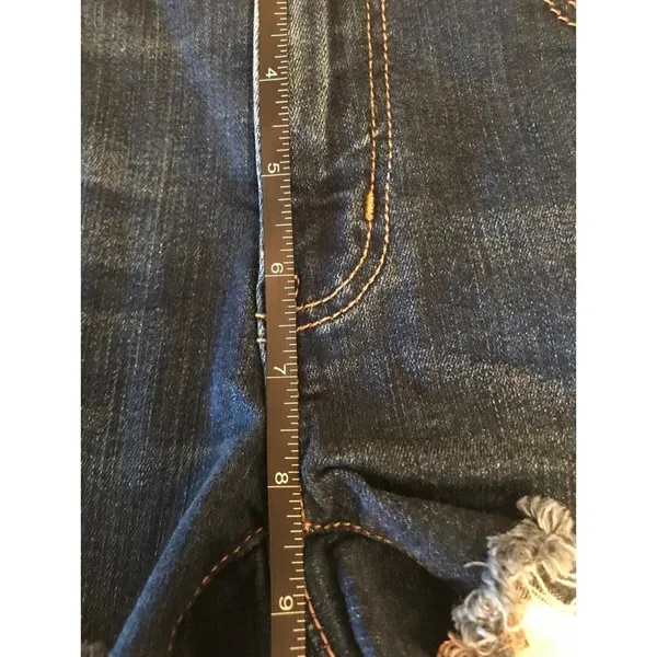 American Eagle dark wash Denim hi-rise stretch jean shorts size‎ 0 y2k - Image 10