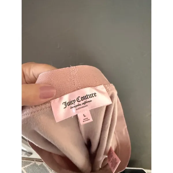 Juicy Couture Womens Velour Pink Rhinestone Logo Sleep Shorts‎ Y2K Large - Image 5
