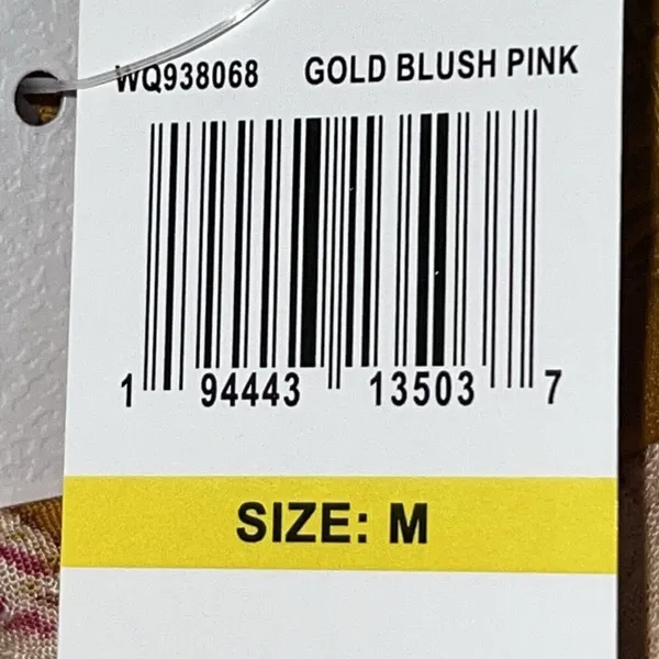B.O.G Band of the‎ Free Long Sleeve Mini Dress Gold Blush Pink Floral Medium New - Image 9