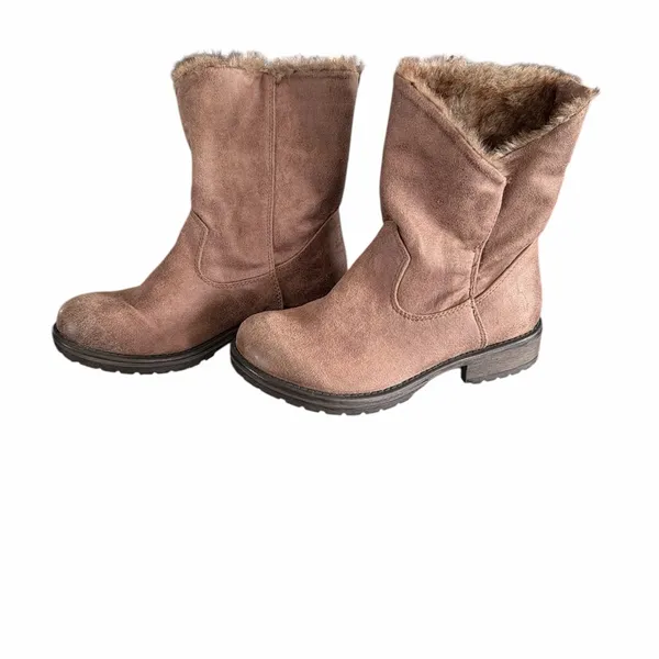 Candie's Brown Winter Boots with Faux Fur - Image 3
