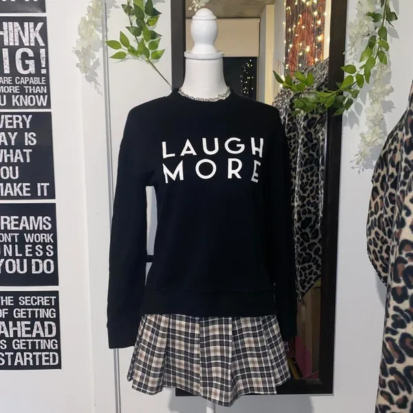 Divided “laugh more” sweater - Image 2