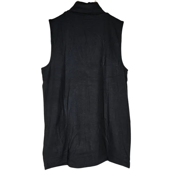 J. Crew Womens Sleeveless Mockneck Top Black BS206 Size M Stretch Knit‎ - Image 2
