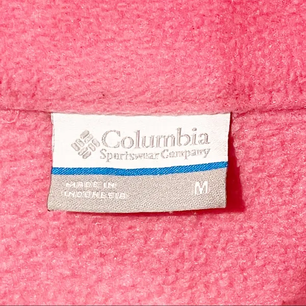 Columbia Womens Medium Pink‎ Full Zip Fleece Jacket Sweatshirt - Image 3