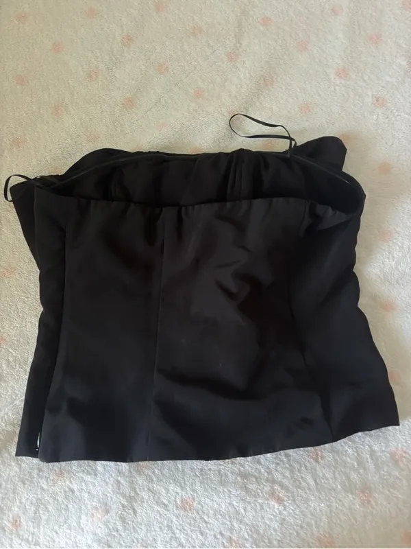 express Black Strapless Bow Bustier Top - Image 3