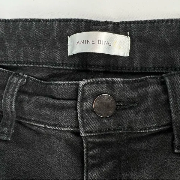 Anine Bing Tatum Black High Rise Skinny Jeans‎ Size 28 - Image 6