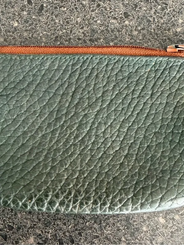Vintage Dooney & Bourke AWL Leather Big Duck Coin Purse Ivy Green British Tan - Image 10