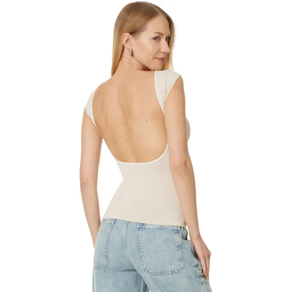 FREE PEOPLE Low Back T-Shirt in Pink Tint Size X-Small/Small - Image 2
