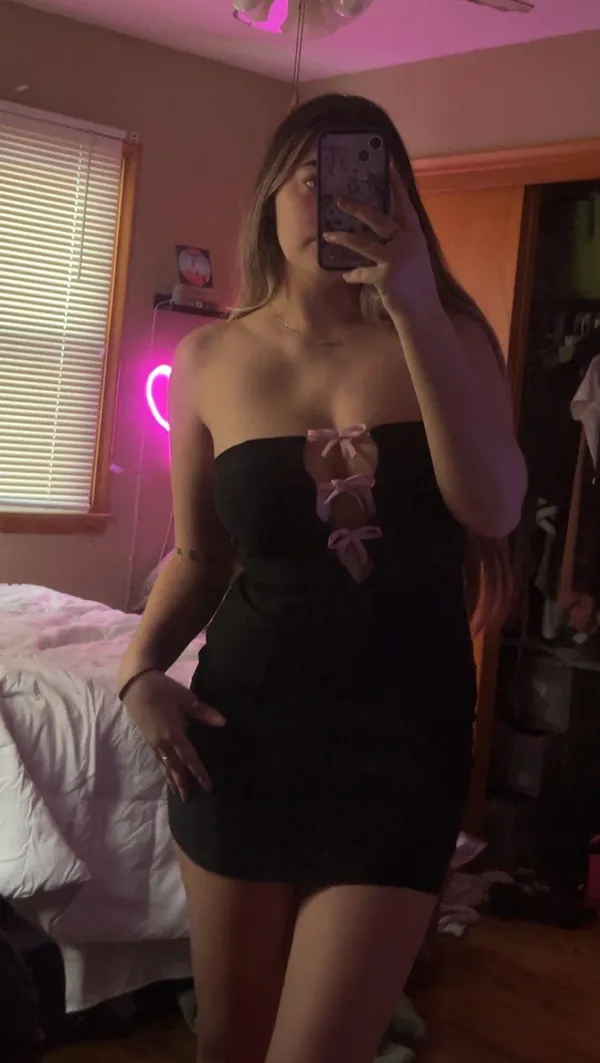 Motel Rocks Pink Bow Mini Dress - Image 2