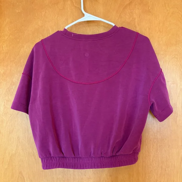 Lululemon Align Cropped Short Sleeve Top Magenta‎ Size 6 NWOT - Image 4