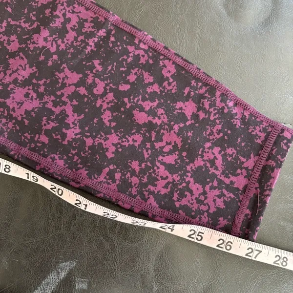 Hurley Reversible Leggings Large Potent Purple Splatter Print High Waisted HA32L - Image 10